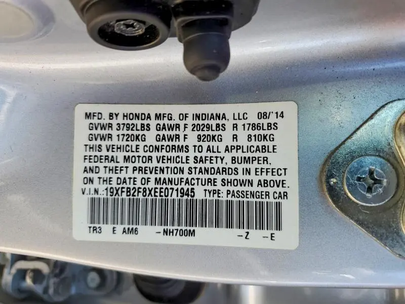 2014 HONDA CIVIC EX  