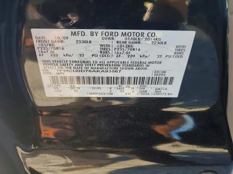2010 FORD ESCAPE XLT  