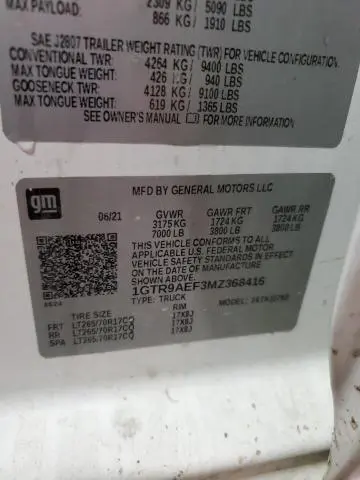 2021 GMC SIERRA K1500  