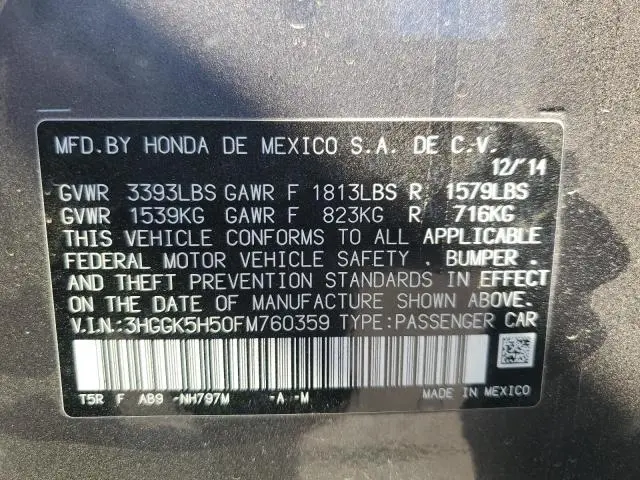 2015 HONDA FIT LX  