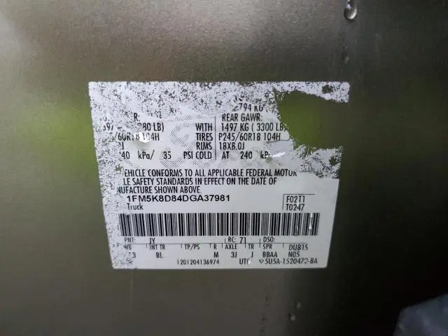 2013 FORD EXPLORER XLT  