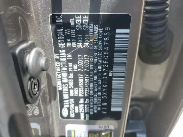 2015 KIA SORENTO LX  