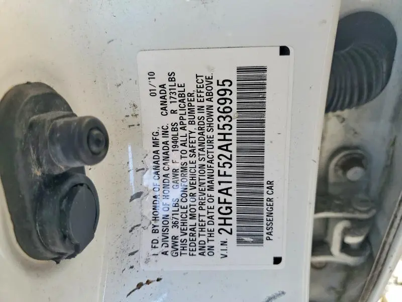 2010 HONDA CIVIC LX  