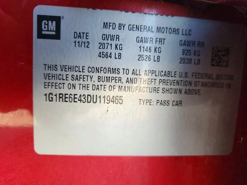2013 CHEVROLET VOLT   