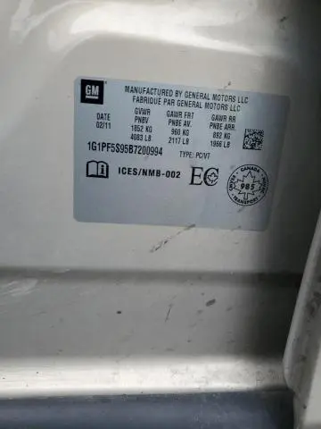 2011 CHEVROLET CRUZE LT  