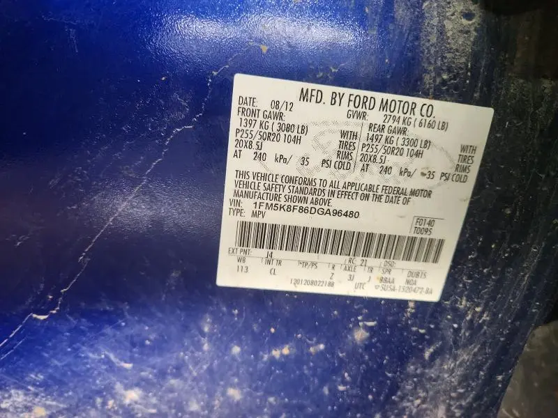 2013 FORD EXPLORER LIMITED  