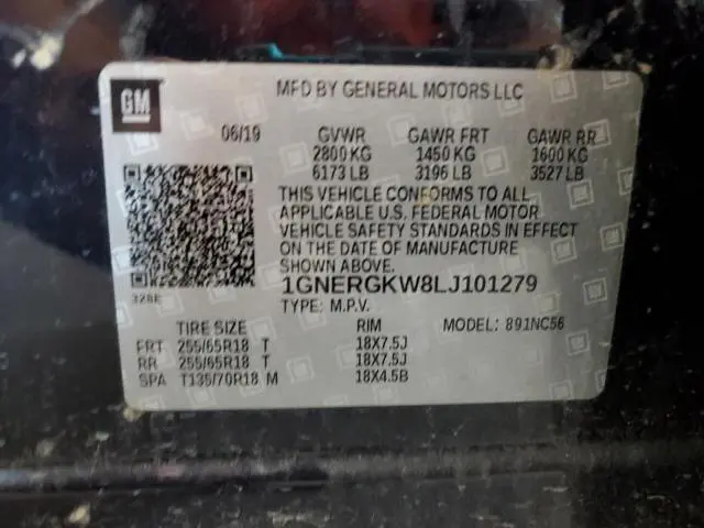 2020 CHEVROLET TRAVERSE LT