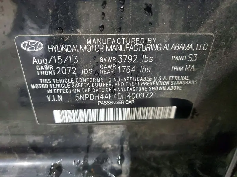 2013 HYUNDAI ELANTRA GLS  