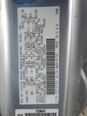 2011 TOYOTA TACOMA ACCESS CAB  