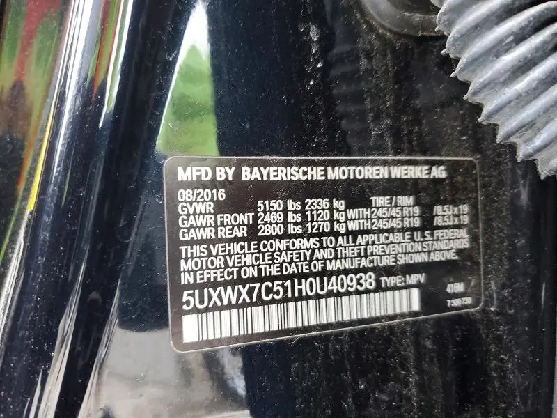 2017 BMW X3 XDRIVE35I  