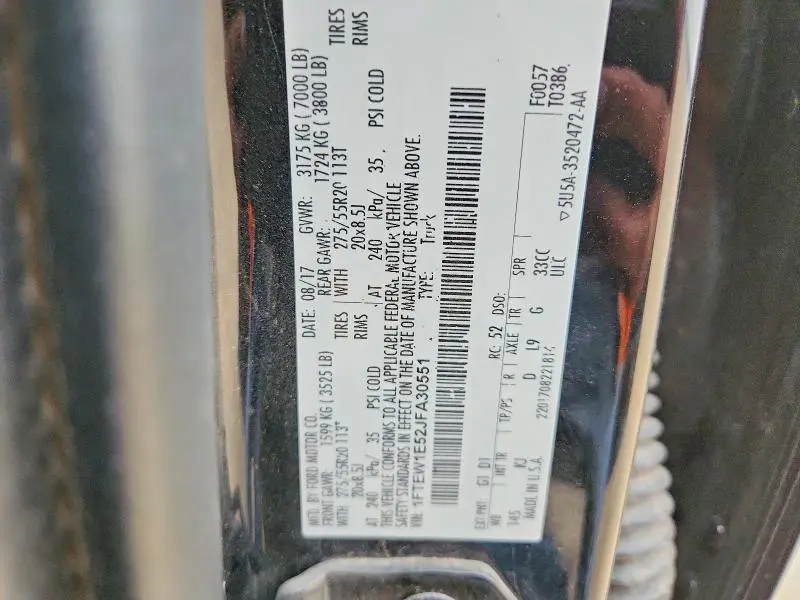 2018 FORD F150 SUPERCREW  