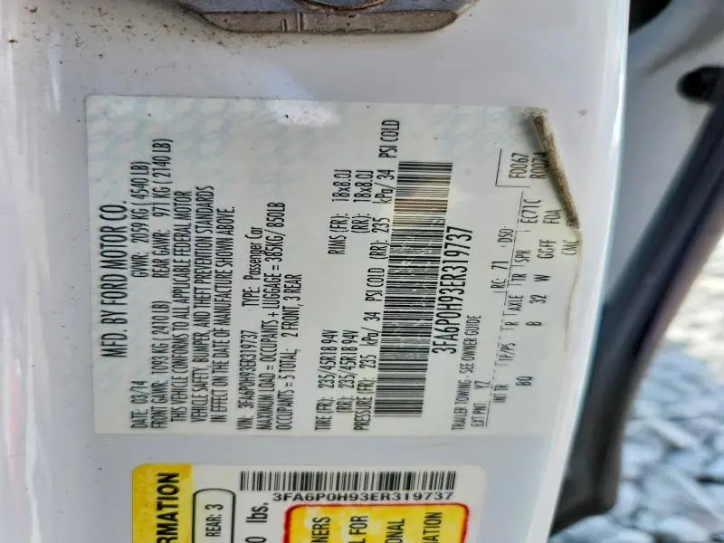 2014 FORD FUSION SE  