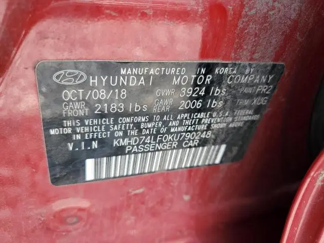 2019 HYUNDAI ELANTRA SE