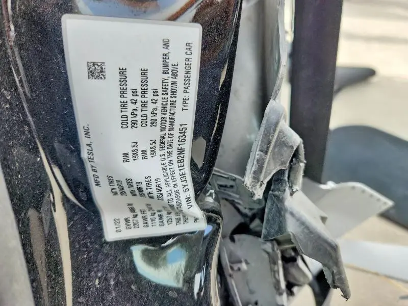 2022 TESLA MODEL 3   