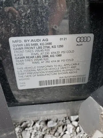 2021 AUDI Q5 PREMIUM PLUS  