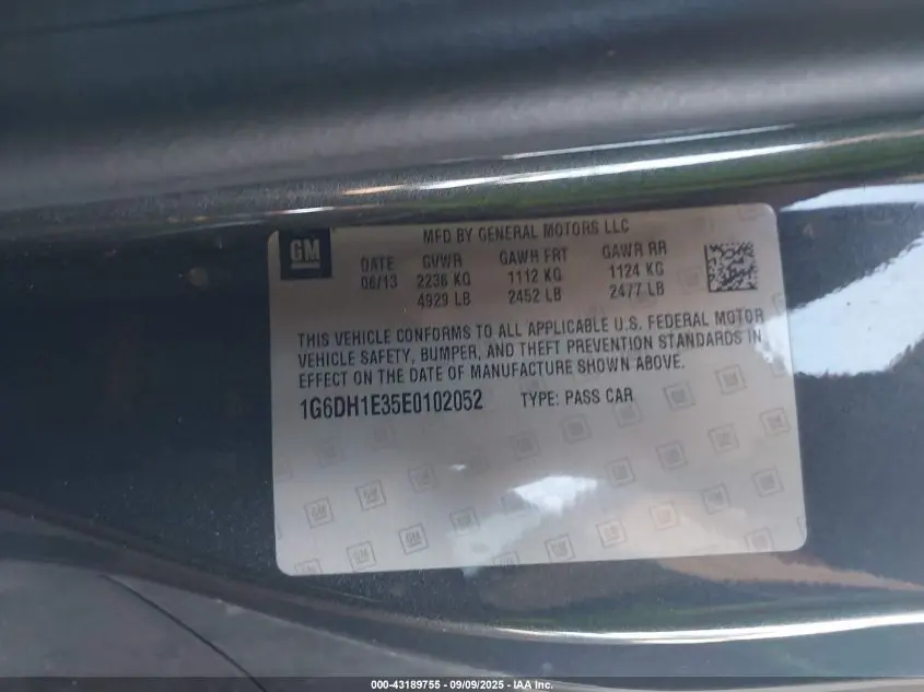 2014 CADILLAC CTS PREMIUM