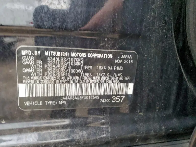 2019 MITSUBISHI OUTLANDER SPORT ES  