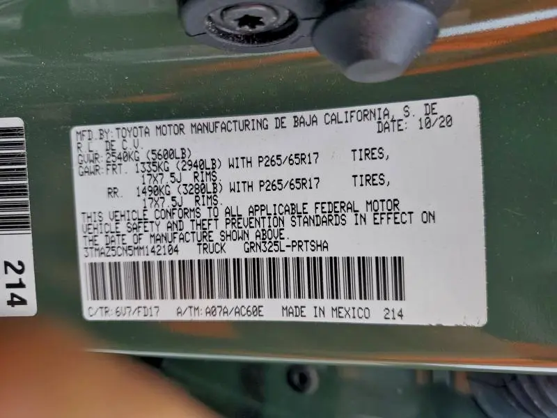 2021 TOYOTA TACOMA DOUBLE CAB  