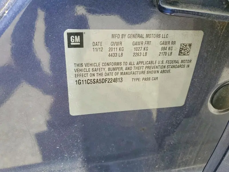 2013 CHEVROLET MALIBU 1LT  