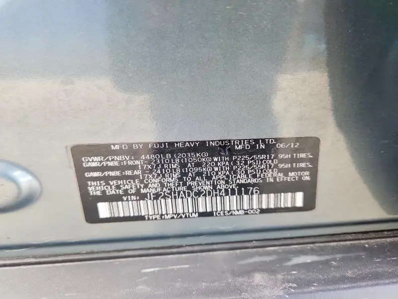 2013 SUBARU FORESTER 2.5X PREMIUM  