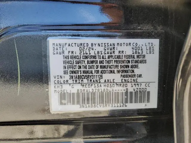 2024 NISSAN SENTRA SV  
