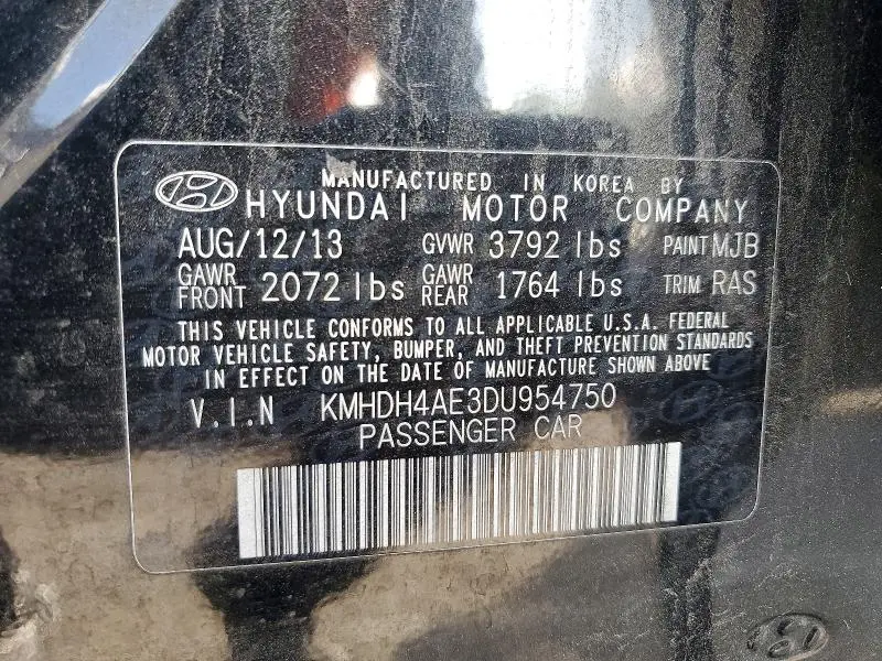 2013 HYUNDAI ELANTRA GLS  