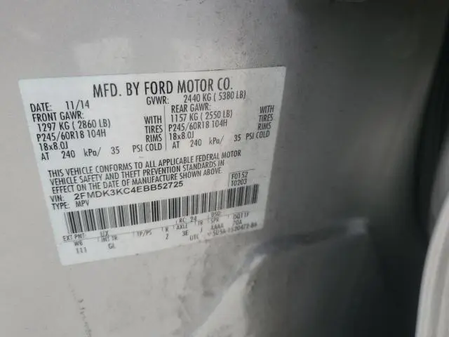 2014 FORD EDGE LIMITED  