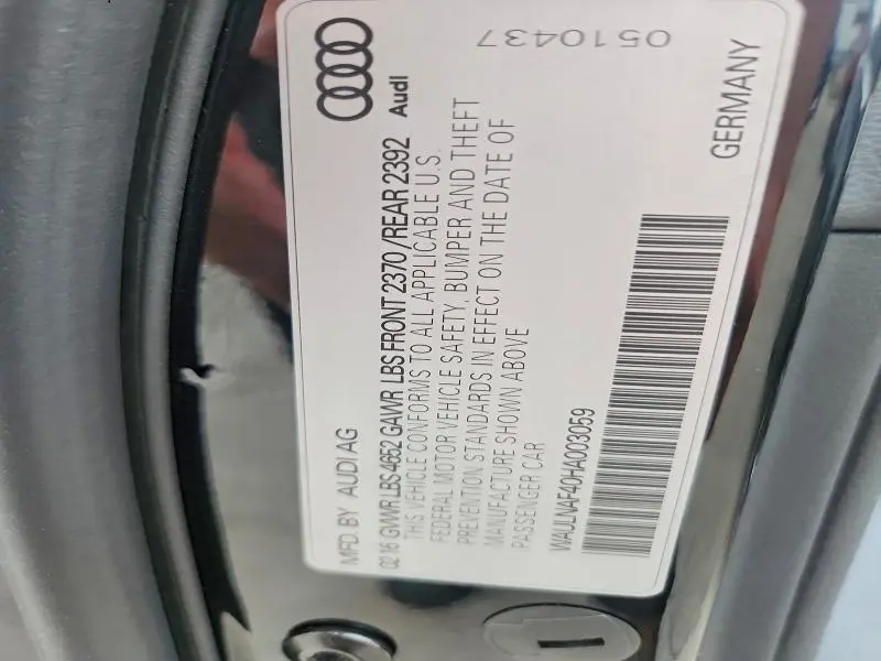 2017 AUDI A4 PREMIUM PLUS  
