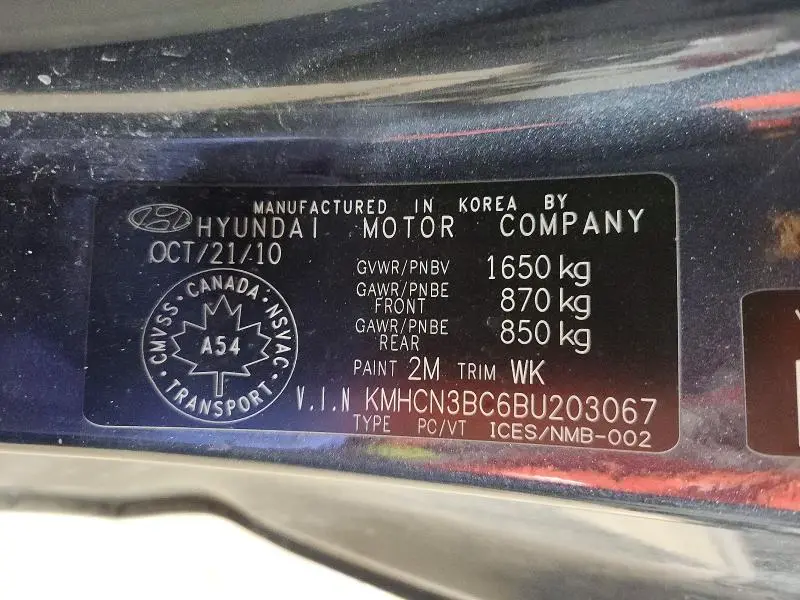 2011 HYUNDAI ACCENT SE  