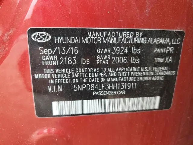 2017 HYUNDAI ELANTRA SE  