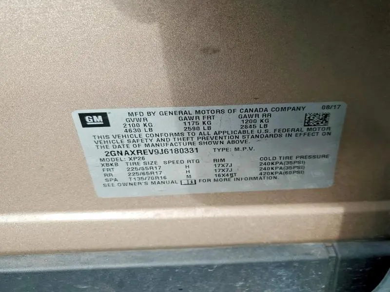 2018 CHEVROLET EQUINOX LS  