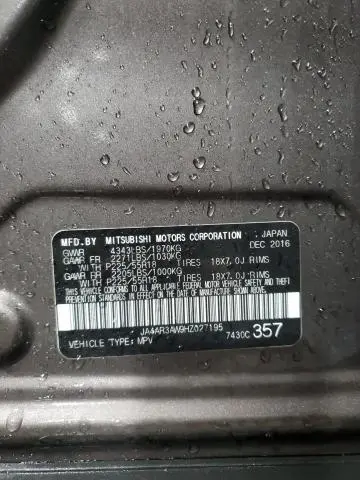 2017 MITSUBISHI OUTLANDER SPORT ES