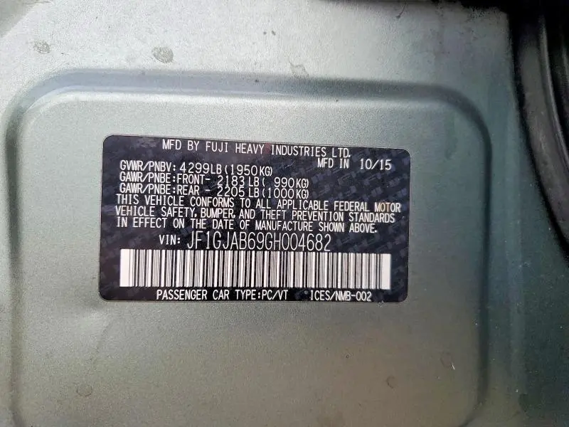 2016 SUBARU IMPREZA PREMIUM  