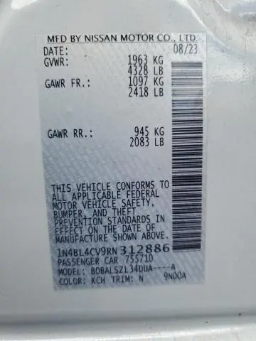 2024 NISSAN ALTIMA SR  