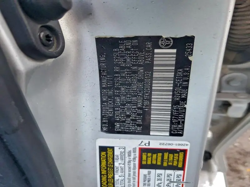 2012 TOYOTA CAMRY BASE  