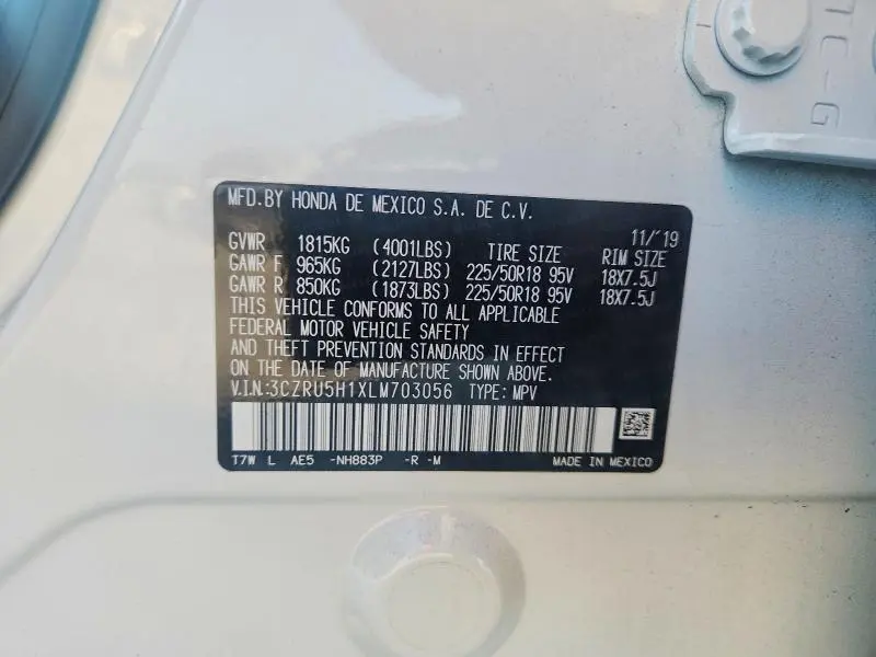 2020 HONDA HR-V SPORT  