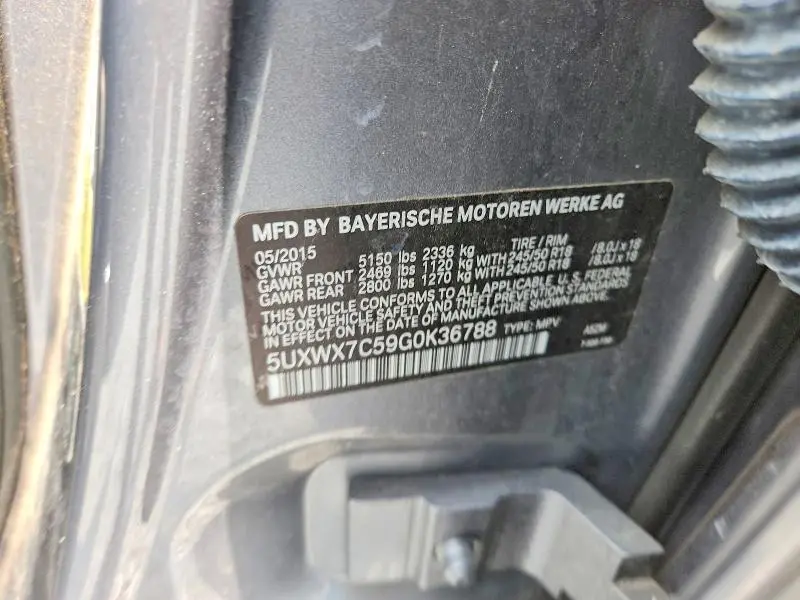 2016 BMW X3 XDRIVE35I  