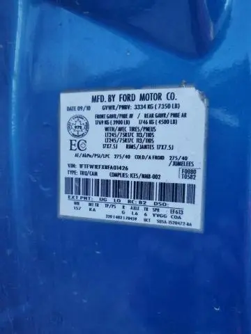 2011 FORD F150 SUPERCREW  