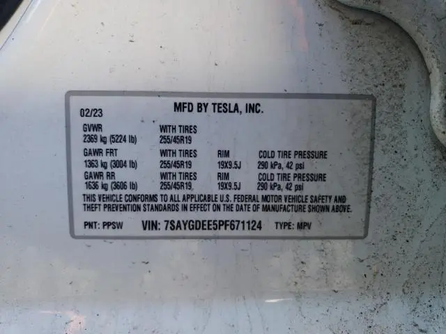 2023 TESLA MODEL Y 