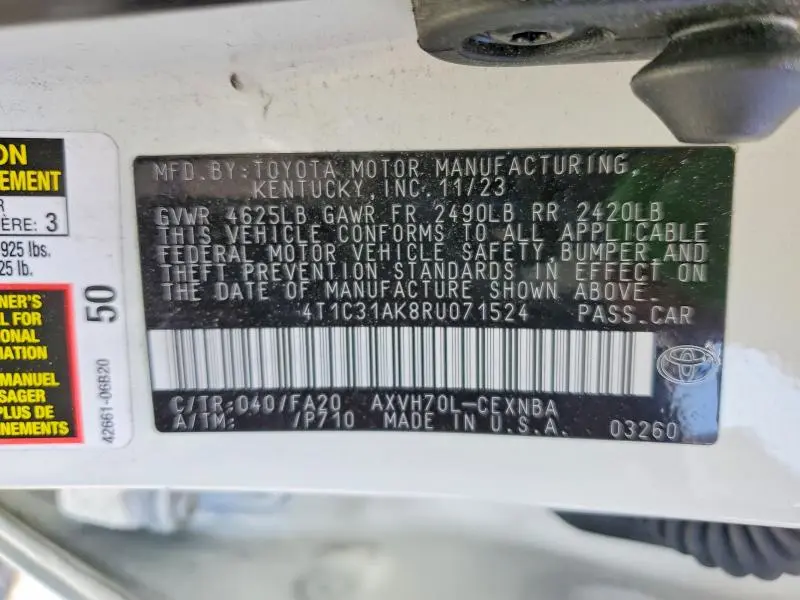 2024 TOYOTA CAMRY LE  