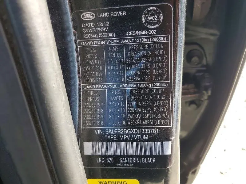 2013 LAND ROVER LR2 HSE  
