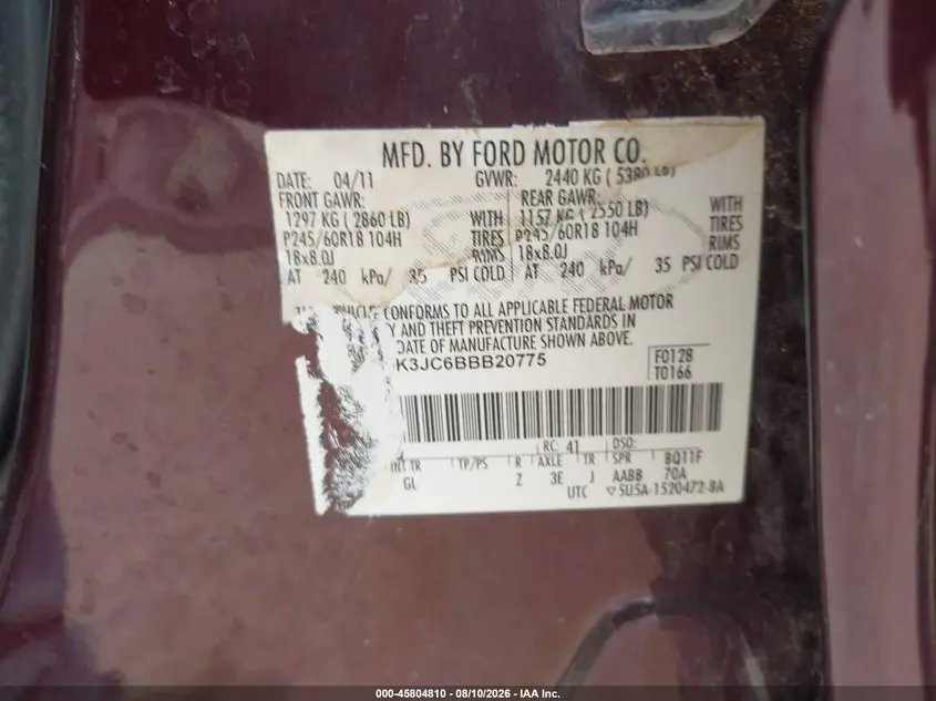 2011 FORD EDGE SEL