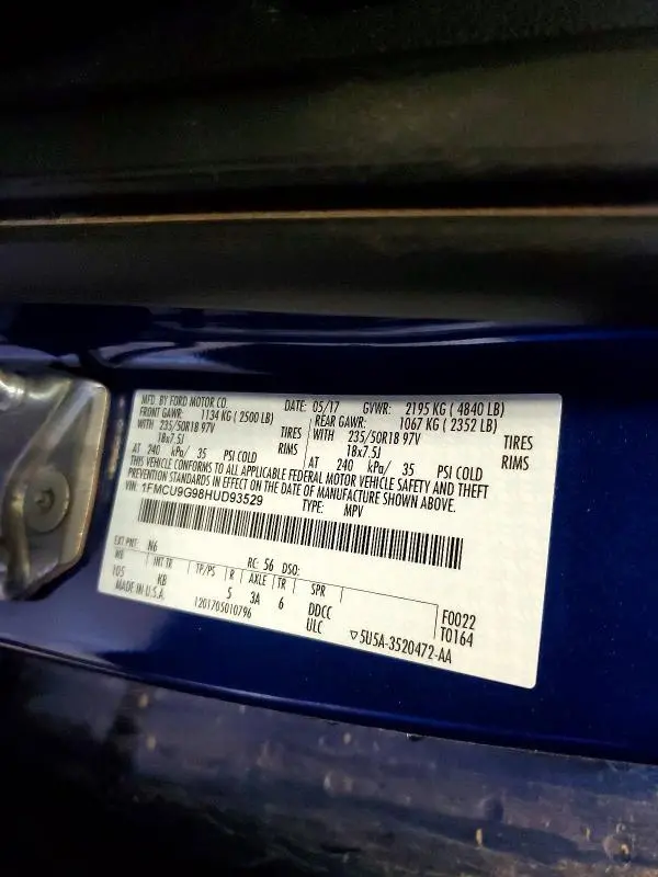 2017 FORD ESCAPE SE  