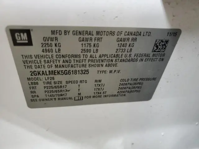 2016 GMC TERRAIN SLE  