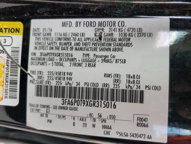 2016 FORD FUSION SE