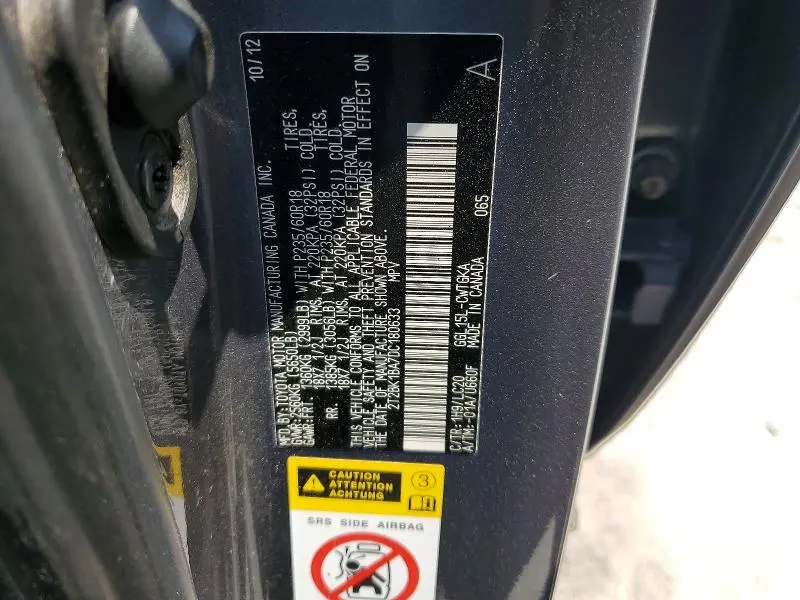 2013 LEXUS RX 350 BASE  