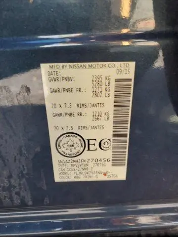 2015 NISSAN MURANO S  