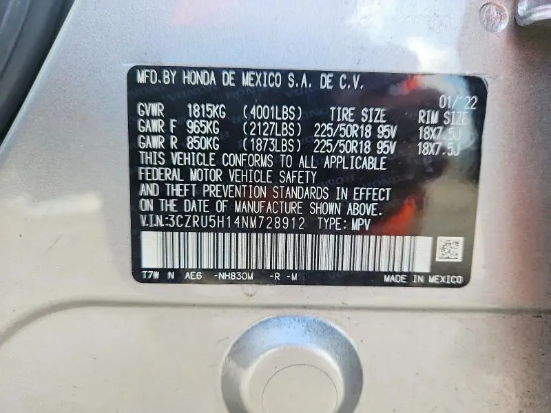 2022 HONDA HR-V SPORT  