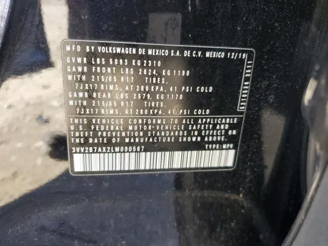 2020 VOLKSWAGEN TIGUAN SE  