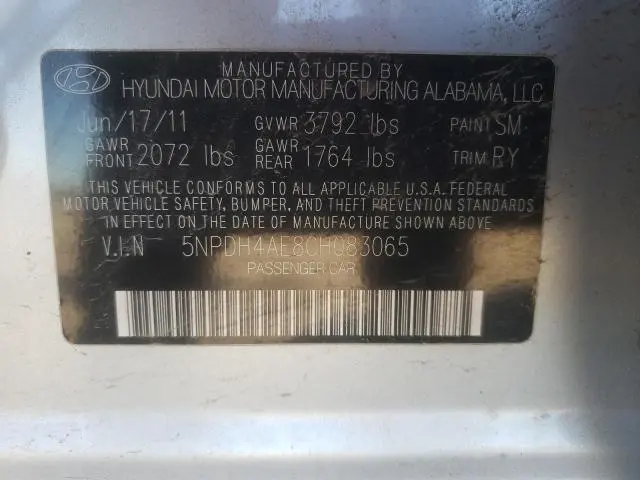 2012 HYUNDAI ELANTRA GLS